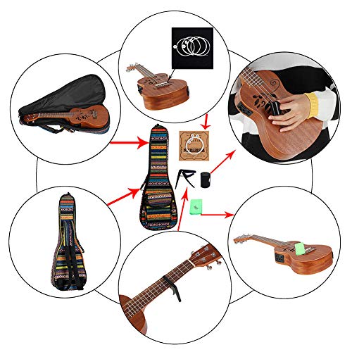 Ukulele 24 pouces EQ all Sapele Ukulele sculpté ajouré Ukulele électroacoustique Nouveau - Les Beatles, Paul McCartney, John Lennon, RIngo Starr, George Harrison Ukulele 24 pouces EQ all Sapele Ukulele sculpté ajouré Ukulele électroacoustique Nouveau – Image 8