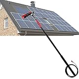Kit de cepillo de limpieza de paneles solares con cabezal ajustable y poste de alimentación de agua para un mantenimiento fotovoltaico eficiente