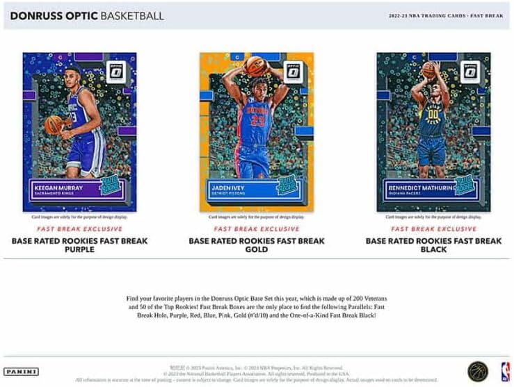 2022-23 Panini Donruss Optic Basketball Fast Break Box (10 Packs/9 Cards: 1 Auto)