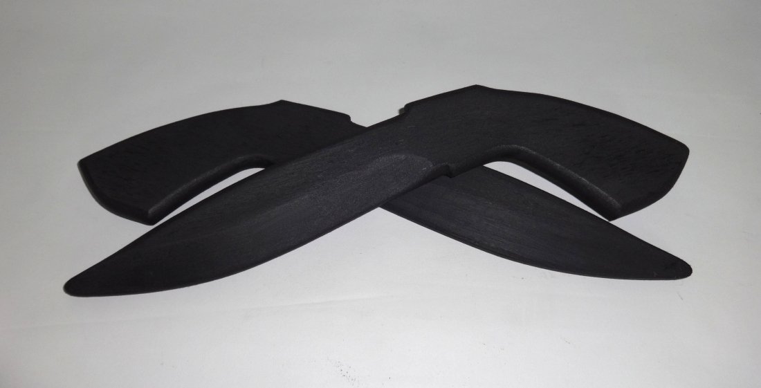 Pair Badek Training Pencak Silat Knives Badik Practice Knife Java Sword Indonesia Dagger Polypropelene Replica