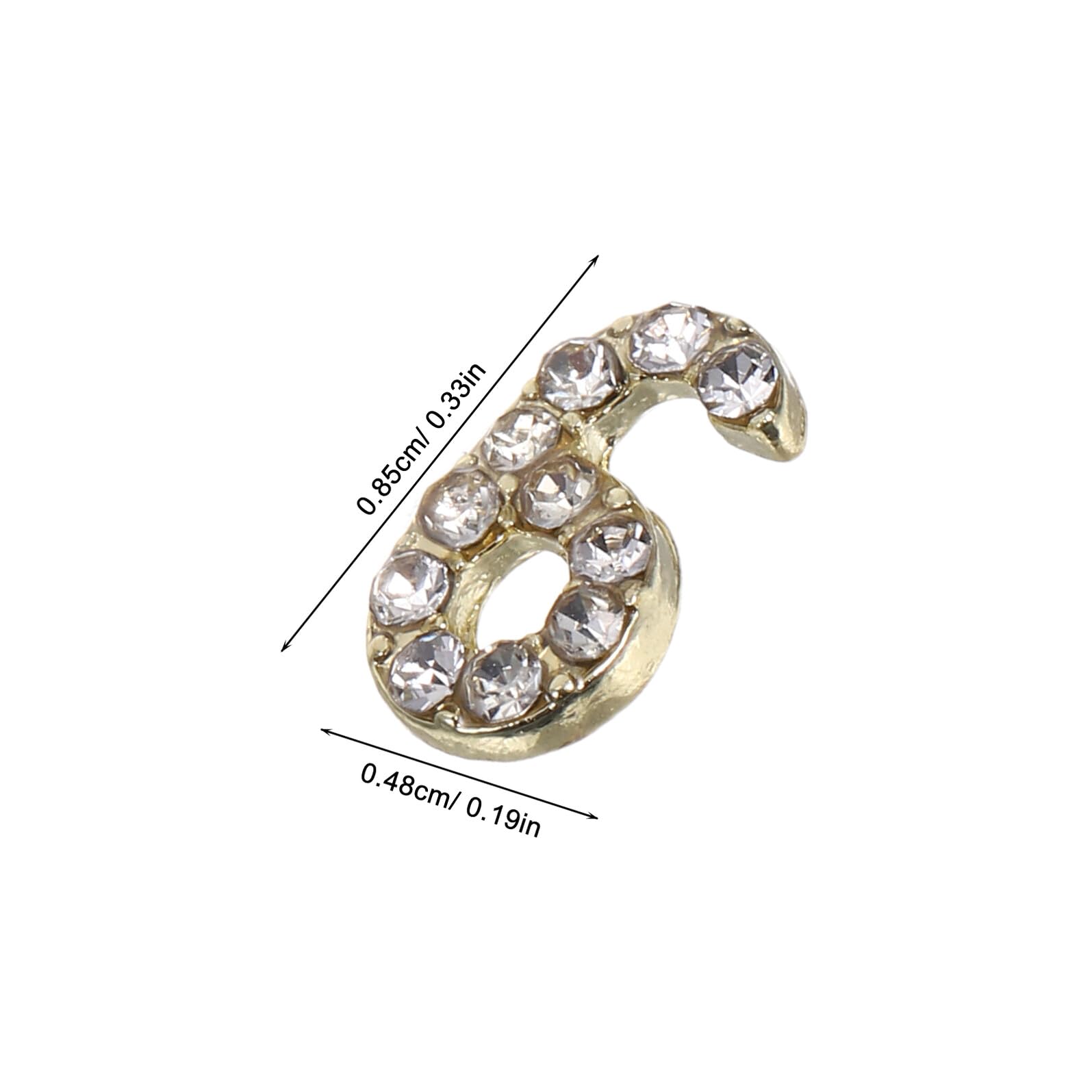 Charm Numerici per Unghie 100 Pezzi Flatback in Ferro Oro | Accessori Gioiello, per Nail Art Fai da Te e Matrimoni, Design Unico per Ragazze