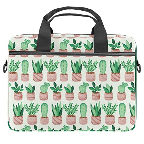 Sac à bandoulière pour ordinateur portable 13-14 pouces motif cactus
