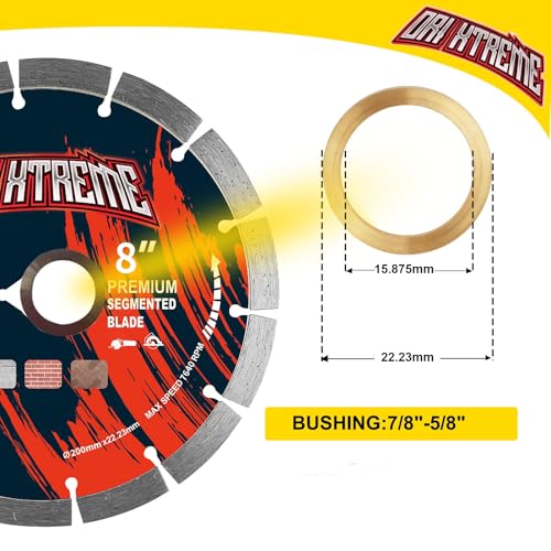 Image of 8Inch Diamond Saw Blade, General Purpose Segmented Blade