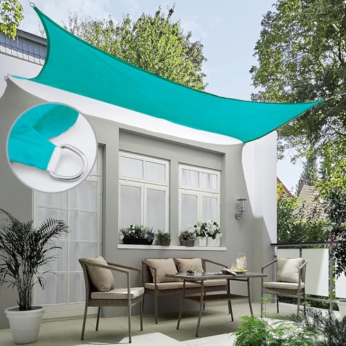 Toldo vela de sombra rectangular para patio y techos creando espacios frescos 3