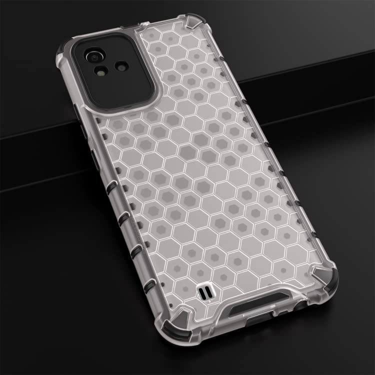 Image of Prime Retail Hard PC Back Case Cover for Realme Narzo 50i Anti Slip Ultra Thin Shockproof Reinforced Corners (Transparent)