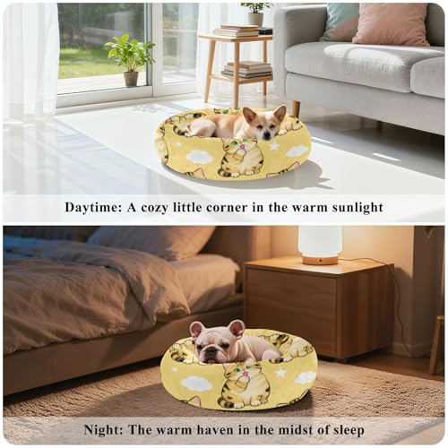 Lit chaud pour chat de taille moyenne marron en taille M - 5