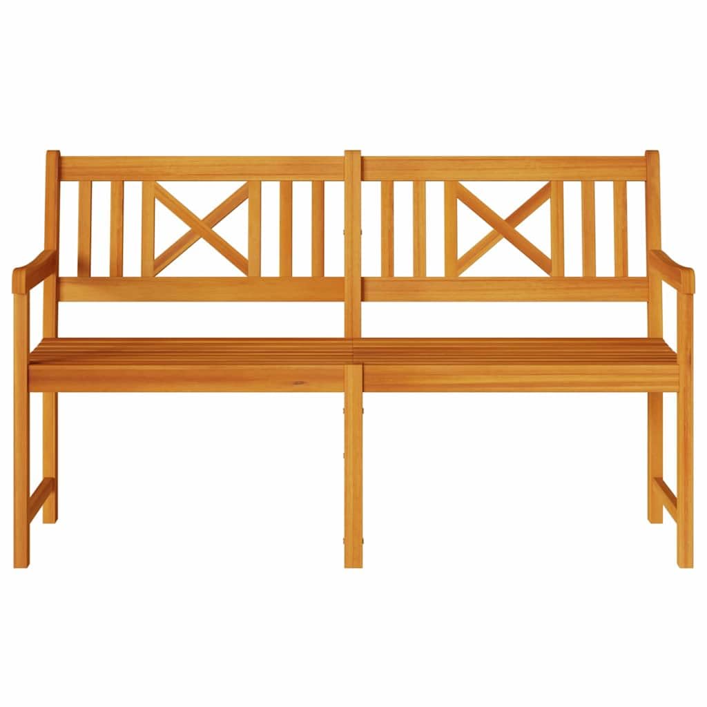 Ławka ogrodowa naturalna 150 x 56 x 90 cm lite drewno akacjowe