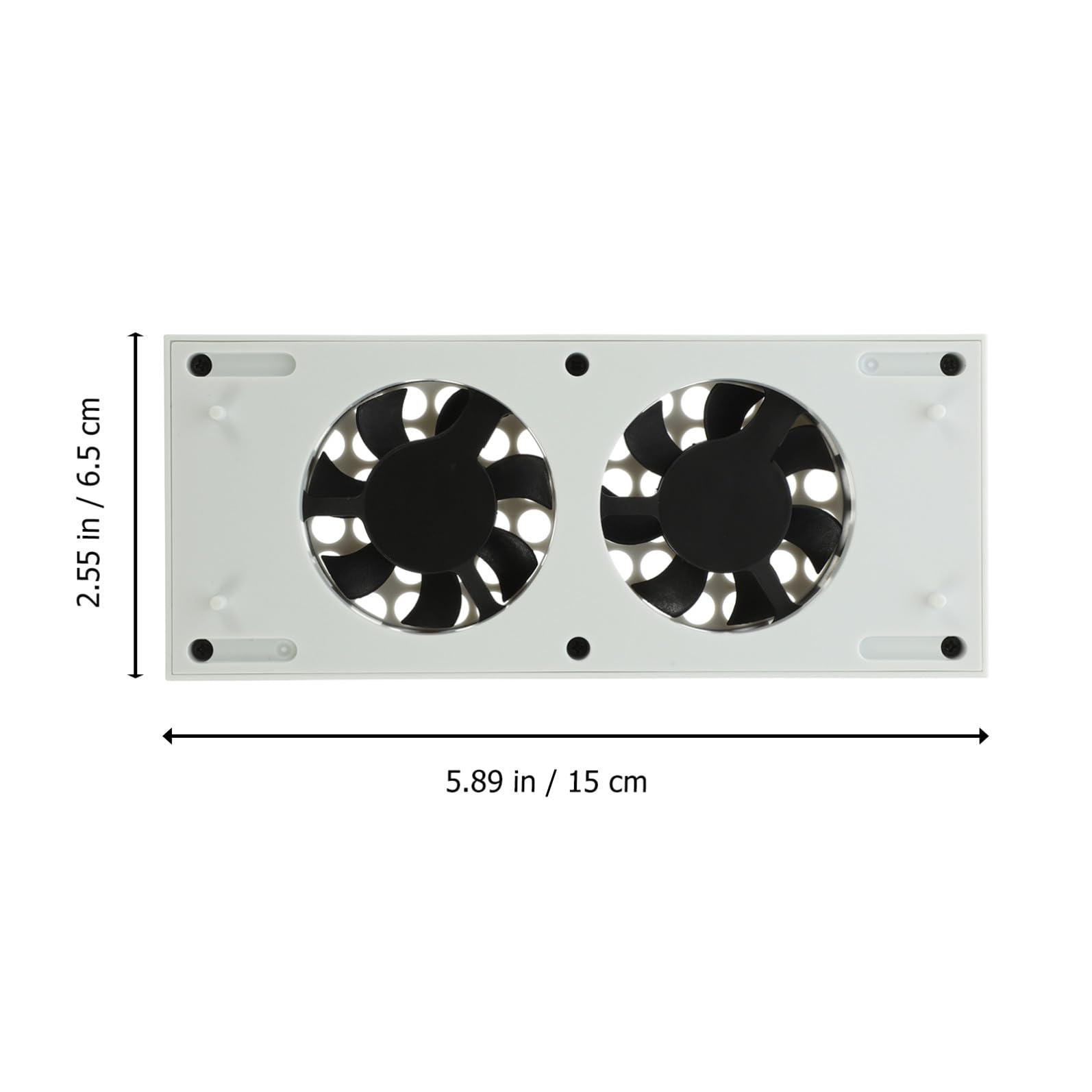 HOMSFOU Soporte Vertical con Ventilador de Refrigeración Doble Blanco Abs | 2 Puertos Usb, Sincronización de Datos y Carga, 3 Velocidades Ajustables, Celebracion Verano