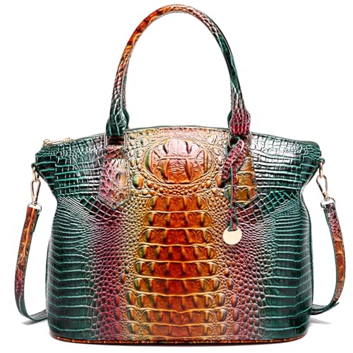 Makcr Joacbv Women Purse Satchel Bag Long Crossbody Classy Tote Bag Top Handle Vegan Leather Ladies Handbags Embossed Pattern