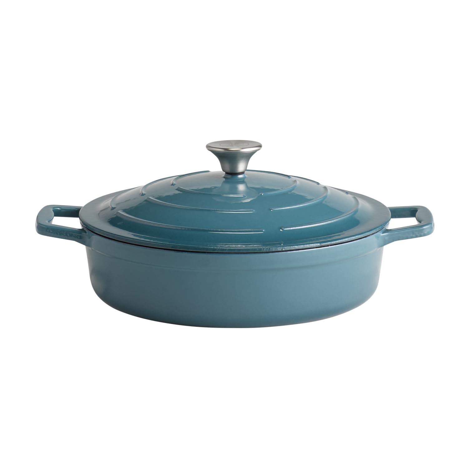Marmite en fonte APS turquoise avec support de couvercle pour cuisine saine