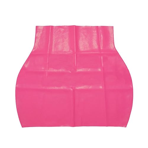 EXLATEX Women's Latex Rubber Gummi Black Mini Skirt - Large - Pink