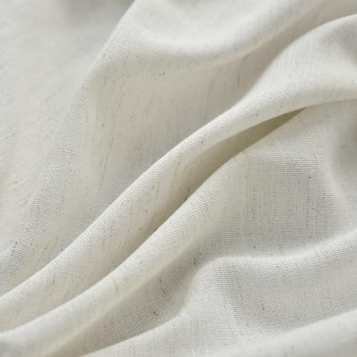 Kitchen Window Cafe Curtains Over Sink,Modern Farmhouse Style Boho Pinch Pleat Linen Sheer Tier Short Curtains for Small Window Cream 36x36 Inch Length - Image 6