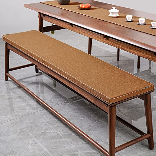 SXROMDA Cojín de Banco, Cojines Tamaño Personalizado, Cojines Sillas Exterior para Jardín, Muebles, Terraza, Extraíble y Lavable, Inferior Antideslizante (Personalizar Tamaño, Marrón Claro) Cover