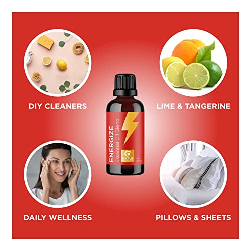 Citrus Essential Oils Blend For Diffuser - Invigorating Citrus Oil Diffuser Essential Oils With Energizing Lemon Orange And Lime Essential Oil - Pure Aromatherapy Oils For Diffuser Citrus Blend Oil #TOP3