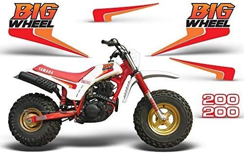 AMR Racing MX Dirt Bike Graphics kit Sticker Decal Compatible with Yamaha BW200 Graphics kit Big Wheel Replica 1986