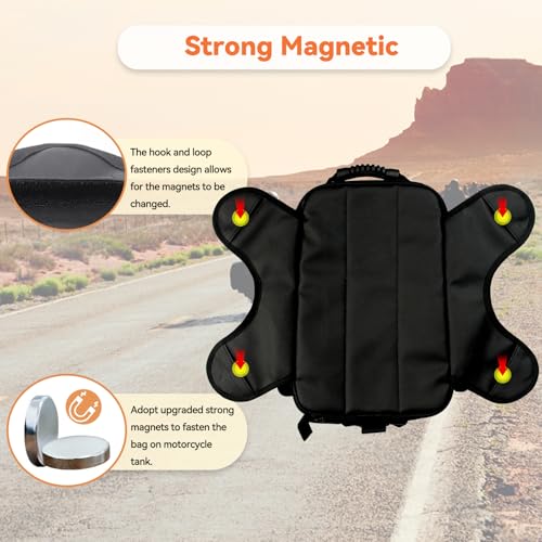 image for Dracarys Motorcycle Tank Bag - Oxford Saddle Black Motorbike Bag - Str