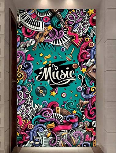 Kit diamant peinture complet 5D strass ronds motif musical multicolore