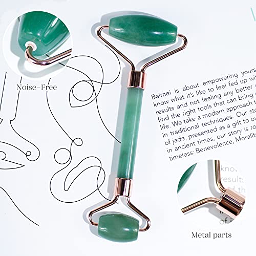 image for BAIMEI Jade Roller & Gua Sha, Face Roller, Facial Beauty Roller Skin C
