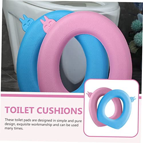 Cabilock 2 Stück Toilettenmatte Toilettensitzkissen Tragbares Sitzkissen Fuzzy Toilettensitzbezug Reisesitzkissen Komfortsitzkissen Dickes Badezimmerkissen Wiederverwendbare – Bild 7