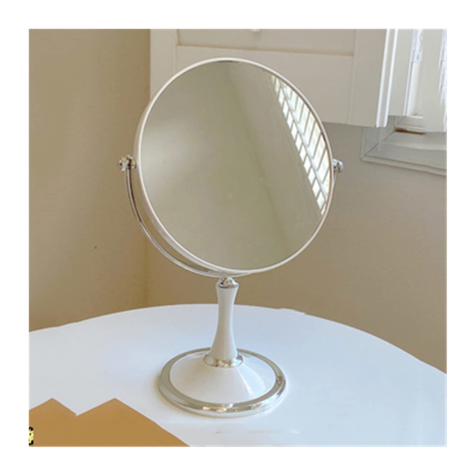 KFGISD, Double-sided Dressing Mirror Female Circular Mirror Tabletop Cosmetic Mirror,Tabletop Mirror(Medium)