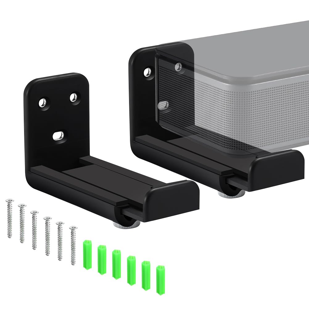 Support Mural Universel pour Barre de Son Compatible avec Samsung/Bose/LG/Sony/JBL/Sonos/Vizio et Plus Profondeur Réglable 85mm-135mm Charge Jusqu’à 20kg