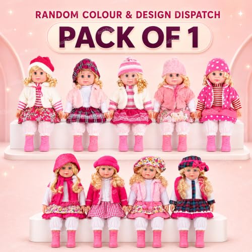 Image of Zest 4 Toyz Musical Doll Singing Rhyming Soft Stuffed Push Touch Sensors Doll Toy for Baby Girl - Pink