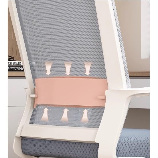 Ergonomiczne krzesło biurowe, Krzesło biurowe, ergonomiczne krzesło biurowe, krzesło biurowe ze środkowym oparciem, oddychające siatkowe krzesło do domowego biura Krzesło biurowe(Czarny)
