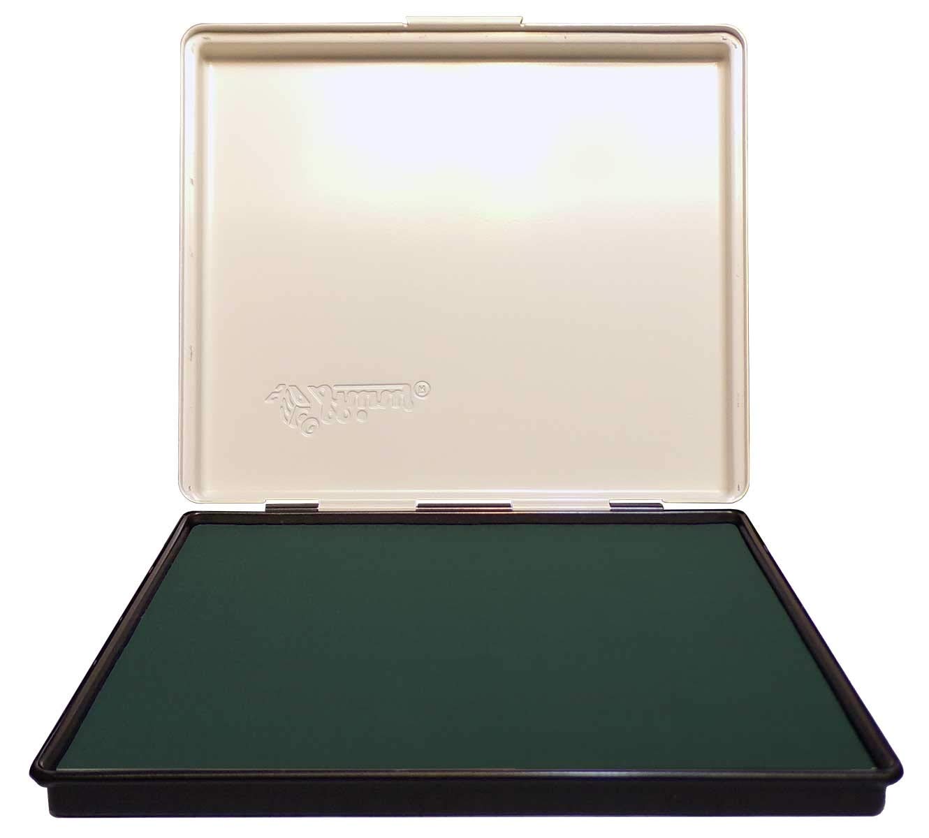 Extra Large 7'' x 8'' Industrial Rubber Stamp Ink Pad, Green