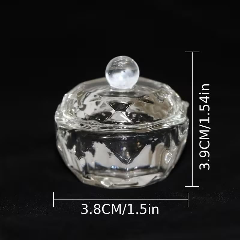 Set de 2 recipientes de cristal para manicura miniatura 6