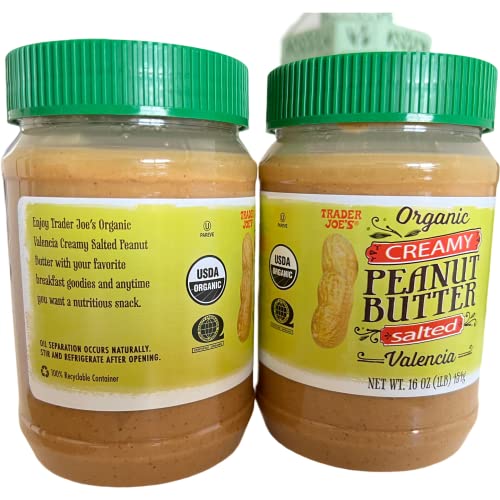 Trader Joe's Organic Peanut Butter Creamy Salted Valencia 1 Lb (Case Of 2) #TOP2
