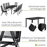 ArtLife Aluminium Gartengarnitur Milano | Gartenmöbel Set mit Tisch und 8 Stühlen - 4