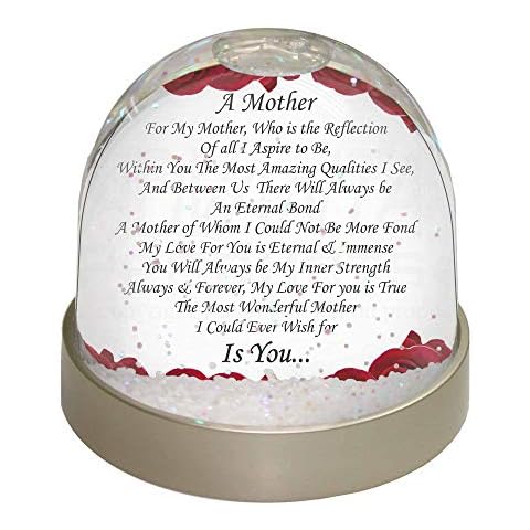 Mothers Day Snow Globe with Poem Cover
