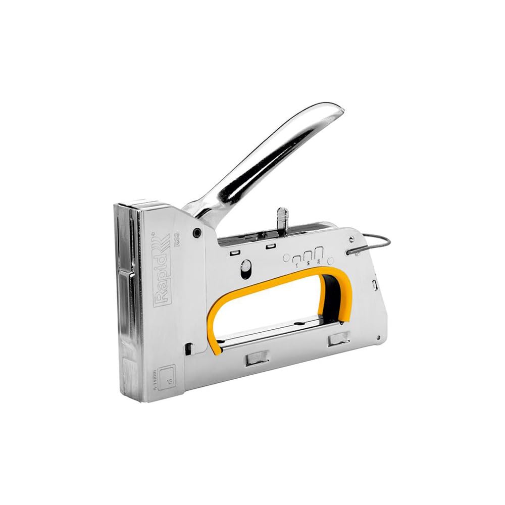 Heavy Duty Manual Staple Gun PRO R33 for No. 13 Staples, Carpet Staple Gun with 3-Step Force Adjuster, Easy Squeeze Trigger, and Ergonomic Handle, Made In Sweden (10582521), Silver