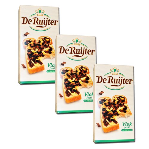 3 x De Ruijter Vlok feest - Schokoflocken gemischt - 300g