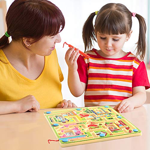 image for LESONG Maze Magnetic Puzzle Toy for Kids, STEM Toy Developmental Activ