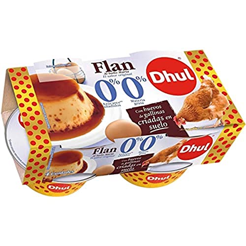 Dhul Flan se Huevo sin Azucar, 4 x 100g