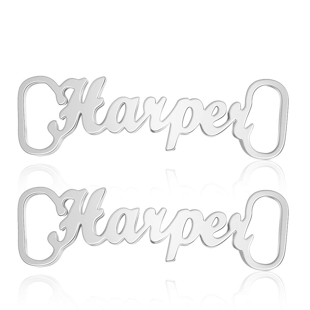 Gemszoo Personalized Shoelaces Decorations Custom Name Shoe Charm Gifts for Men Women