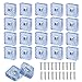 20 Pcs patins antidérapants en caoutchouc de,Patins Protection Pied Jambe Meubles forme carrée,pour Pied de Chaise Table Tabouret Protection de Plancher de Bois Franc(30 x 30 mm)
