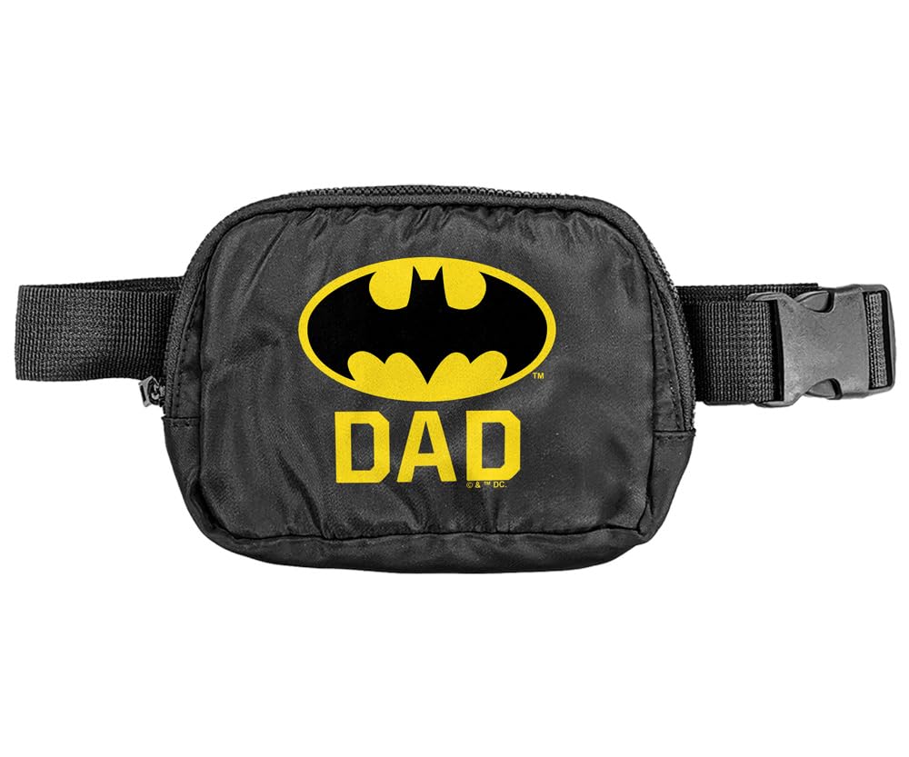 Batman Bat Dad Shield Logo Belt Bag, Crossbody Fanny Pack for Women and Men, Adjustable