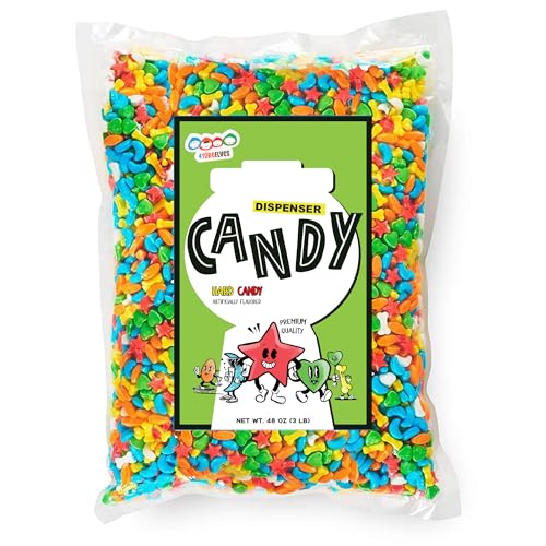 Wee Winkers 3lb of Bulk Candy for Candy Machine, The Perfect Filler for your Gumball Machine, Fruit-Flavored Assorted Shapes, Retro Style Hard Candy for your Party or Candy Buffet, by 4YoreElves