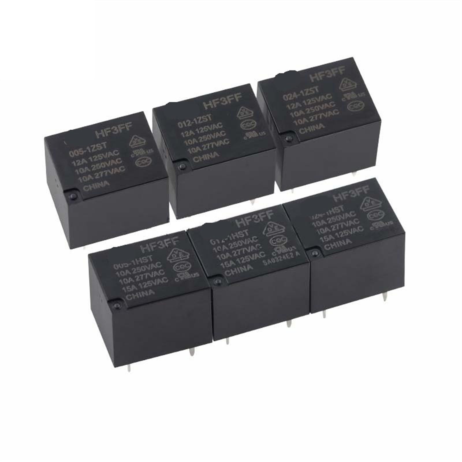 Relé JQC-3FF-024-1HS de 24VDC mini para placa de circuito impreso PCB 4