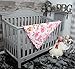 Dear Baby Gear - Reversible Baby Blankets - Soft Nursery Blanket for Newborn - Toddler Blankey - Throw Blanket for Boys & Girls - Infant Blankets - 38x29 (Roses Print - Pink Dot)