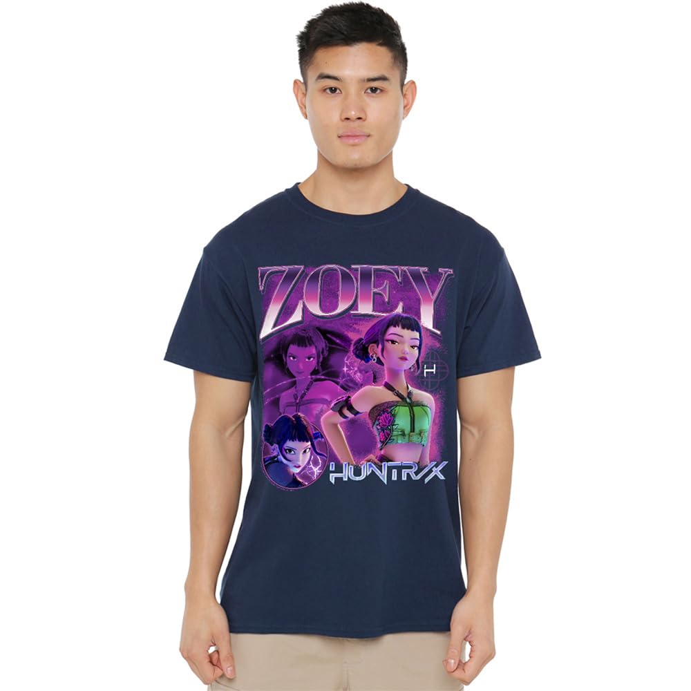 K-Pop Demon Hunters - Huntrix Huntr/X Zoey Bootleg Unisex T Shirt, Navy, XX-Large