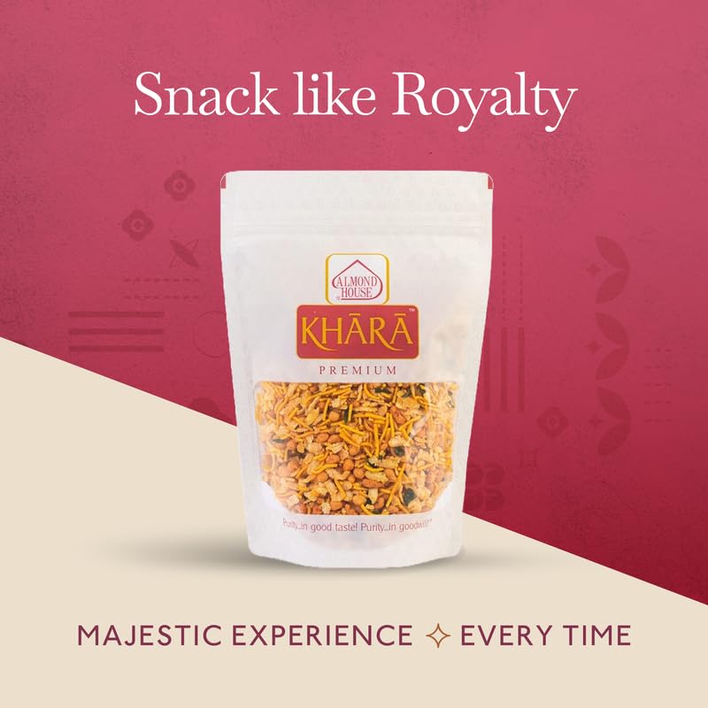 Almond House Kaju Mixture | Premium Mixture Namkeen | No maida | Healthy Snack | No Artificial flavours | Made with pure Groundnut oil | White Chudwa | Kaju Chiwda | Cashews | Tea Time Snacks | 500 gm 1