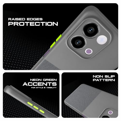 Image of AIBEX Premium Back Cover Case Compatible for Vivo Y21 5G / Vivo Y11 5G | Scratch & Drop Tested Shockproof Matte Texture Case with Soft Microfibre Lining | Slim Fit Cover with Anti-Scratch - Grey