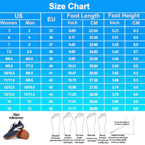Image of Beach Water Shoes for Women Men Quick Dry Non-Slip Wide Toe Hike Barefoot Footwear for Beach Pool Aqua Swim Surf Walk