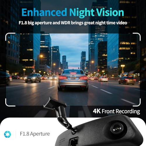 KCV 4K Rear Mirror Dash Cam