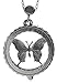 Butterfly 4X Magnifier Magnifying Glass Sliding Top Magnet Pendant Necklace, 30