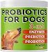 Pawfectchow Probiotics for Dogs + Natural Digestive Enzymes - Made in USA - 240 Billion CFUs Prebiotics Chews - Diarrhea, Gas, Constipation Relief - Improve Digestion, Allergy, Immunity, Hot Spots