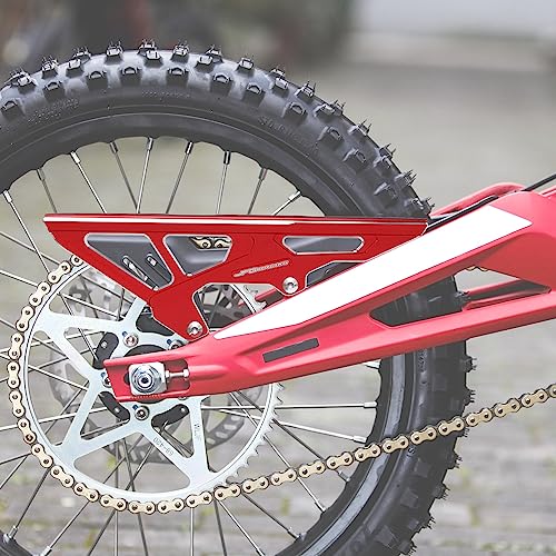JFG RACING Dirt Bike Chain Guard Cover,Motorcycle Sprocket Guard Cover Chain Protection Cover CNC for Sur Ron Light Bee S/X Segway X260/X160 Electric Bike-Red - Image 3